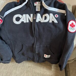 Canada Olympic Black Zip-Up Hoodie